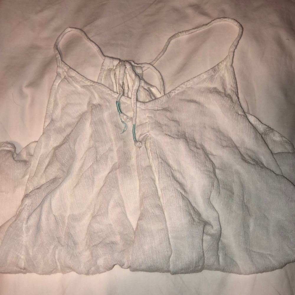 Roxy white tie in the back tank top